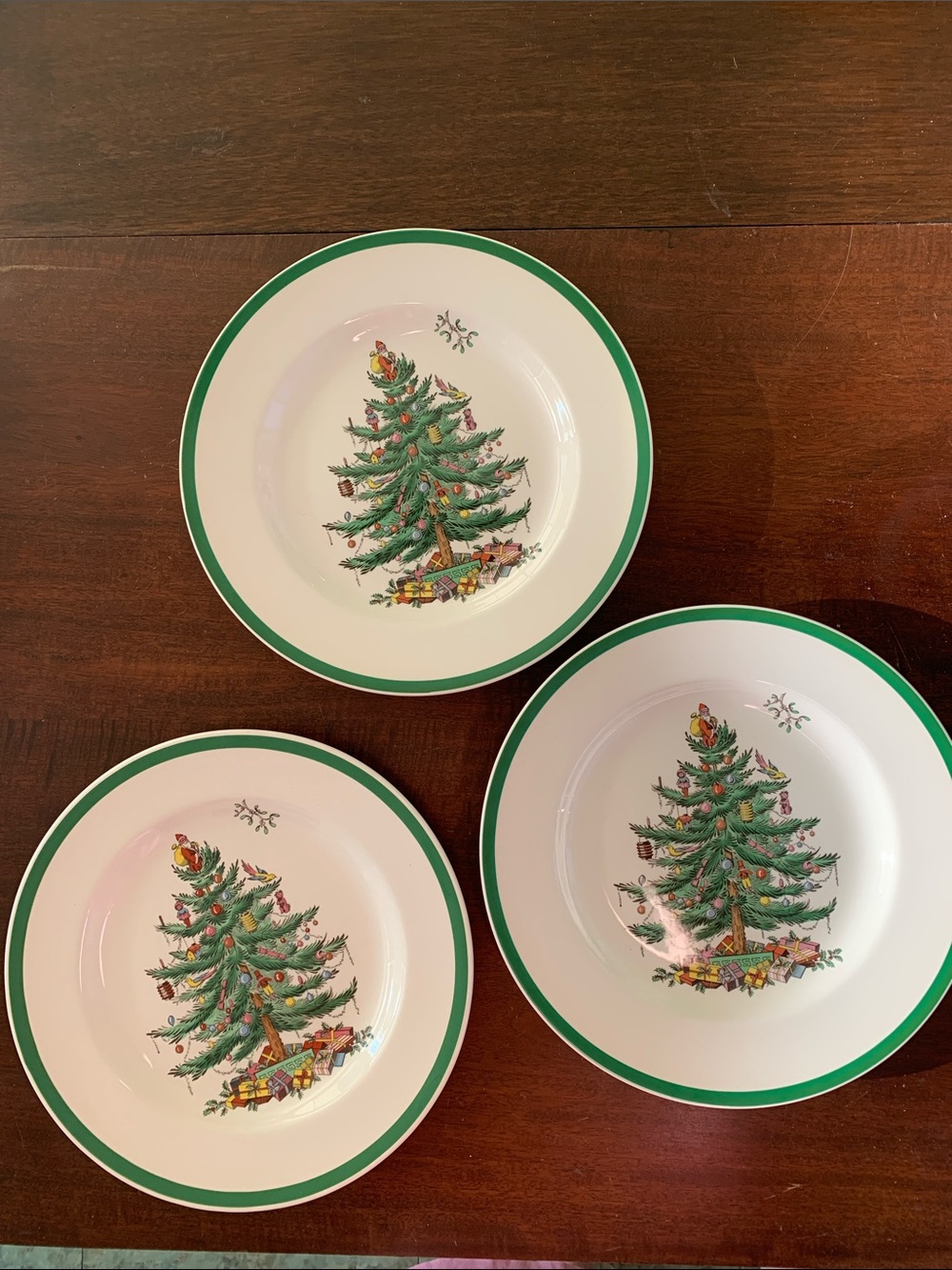 Spode Christmas Tree Dinner Plates - Vintage